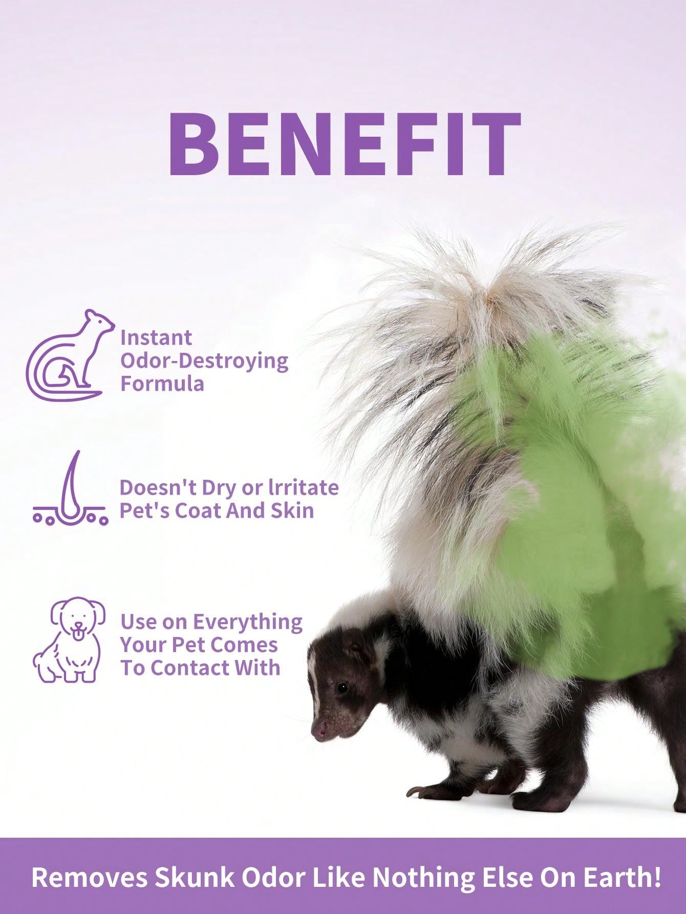 GJYC PET Effectively Skunk Odor Eliminating Shampoo For Dogs & Cats (3.