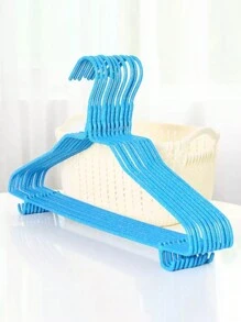 10 Móc treo quần áo tối giản, Móc treo chống trượt, Kẹp quần áo bằng dây thép không gỉ, Giá phơi đồ liền mạch, Móc treo quần áo dày tráng phủ thanh lịch, Móc treo người lớn 14,96 inch, Giá treo quần áo liền mạch chống trượt tráng phủ, Thích hợp cho gia đình, ký túc xá, lưu trữ đồ lót, sắp xếp quần áo gọn gàng - Màu xanh lam - Xem 11