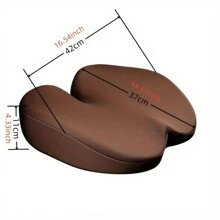 1pc/2pcs Durable & Comfortable Memory Foam Luxury Seat Cushion, Unique Design To Relieve Sitting Bone, Coccyx And Tailbone Pain, Suitable For Car, RV, Office Chair, Sofa