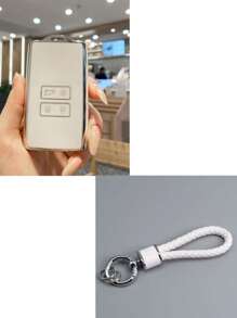 Car FOB Key Cover With Keychain - Compatible With Renault Captur, Koleos, Kadjar, Arkana, Megane, Dacia Duster, Sandero, Stepway And Smart Key Fob - Premium Protection And Stylish Design - Multicolor - View 8