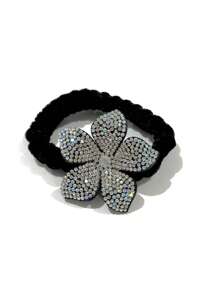 Faixa de cabelo com flor de diamante brilhante para meninas/corda de cabelo - Multicolorido - Visão 3