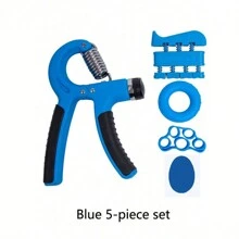 Adjustable Resistance Hand Grip Strengthener, Forearm Exerciser For Muscle Building And Athletic Grip Trainer, Hand Strengthener Tool Kit - 5 Pieces Grip Strength Training Set (Silicone Finger Gripper, Grip Ball, Grip Ring) Gym Accessories