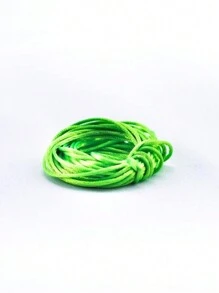 Silk Thread Satin Cord 1mm - 5 Meters Various Colors - Green - View 2