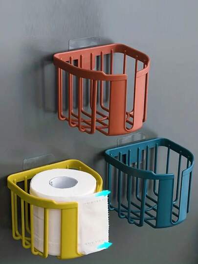 1 pièce Étagère à papier toilette sans perçage, boîte à mouchoirs, porte-rouleau de papier toilette mural, boîte à rouleaux de papier, décoration de salle de bain, décoration d'automne