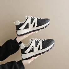 Women's Outdoor Casual Shoes, Breathable Versatile Sports Sneakers, High Quality Fashion Women Shoes - Black - View 2