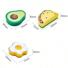 1pc High-Density Cartoon Fruit Sponge Scrubber, Non-Stick, Suitable For Kitchen And Dining, Dishware Cleaning Tool, Thick And Large For Removing Dirt, White Cleaning Sponge Block