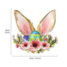 1 szt. Wielkanocna ozdoba gruntowa, pusty materiał na deskę, styl kreskówki, wielokolorowy, odpowiedni do podwórka, dekoracja ogrodu na zewnątrz jesienią/zimą