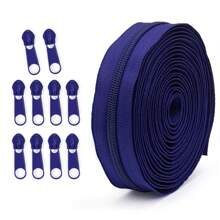 Zíper de 177.16-Polegadas com 10 cursores, Zíper Colorido de Nylon 5#, 20 Opções de Cores, Cursores Correspondentes, Adequado para Roupas, Agasalhos, Bagagem, Bolsas, Artesanato DIY e Mais