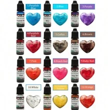 24 Colors 10ml High Concentrated Alcohol-Based Ink, Concentrated Epoxy Resin Paint Colour Dye Great For Resin Petri Dish, Coaster, Painting, Tumbler Cup Making