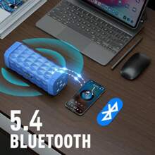 Bluetooth Speaker Portable Wireless Sound System Bluetooth 5.4 100ft Range High Volume Stereo Sound Deep Bass 24H Playtime IPX5 Waterproof Built-In Mic Home Outdoor Speaker - Black1 - View 5