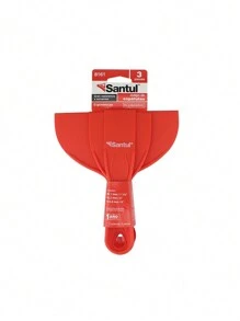 Juego De Espátulas Plásticas Ergonómicas 3pz - Rojo - Ver 3