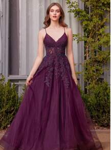 ALTA CALIDAD DE VESTIDO CON TUL - Eggplant - Ver 1