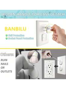 New Child Safety Anti Electric Shock Safety Socket Cover, Baby Safety Power Socket Protection Cover - White - View 10