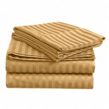 Hotel Collection 1800 Super Soft & Wrinkle Free Luxurious Stripe 6-Piece Sheet Set With Extra Pillowcases - 金色 - 查看 2