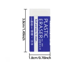 12/6/10/18/24/60pcs Simple White Eraser, Special Eraser For Exam, Pencil Writing, Wipe Clean Without Leaving Traces Creative Stationery Office Gifts,3.8cm*1.8cm Back To School