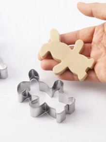 1 Set Of 14 Pcs Easter Bunny, Carrot, Easter Egg, Bird Cookie Mold, Baking Tools, Suitable As Gift For Family And Friends - Silver - View 4