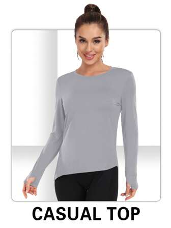 SPF Shirts For Women Long Sleeve Workout Tops UPF 50+ Hiking Shirts Sun Protection Clothing Travel Sun Shirt