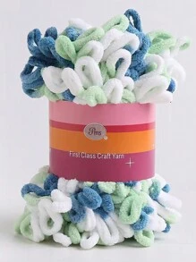 圆形羊毛纱，DIY 甜甜圈耳朵纱，手工编织粗羊毛纱，家居枕头毯围巾纱 - A - 查看 36