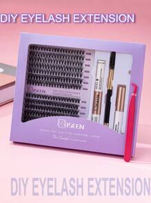 560pcs, D Curl, DIY Eyelash Extension Kit Individual Lashes Cluster D Curling, Lash Clusters With Lash Bond, Lash Remove And Seal And Lash Applicator Brush Tool For Self Application At Home Lash Clusters Kit,Lashes,Eyelashes,Fake Lashes - Black - View 5