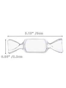 10 piezas Cajas de regalo para fiestas con forma de caramelo, organizador de anillos con tapa, contenedor de plástico para caramelos lindo, estuche de exhibición para joyería DIY, accesorios para Navidad, boda, fiesta y viaje