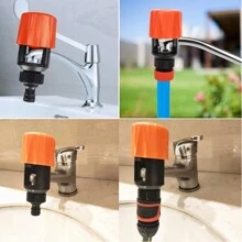 Tap Adaptor Connection,Tap Hose Adapter For Kitchen Sink Universal For Kitchen Screwed Tap To Garden House Pipe - 亮橙色 - 查看 3
