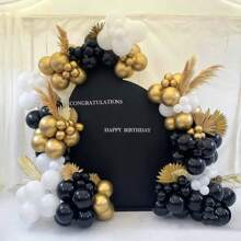 52 pezzi/set Palloncini in lattice rossi, oro, neri e bianchi da 10 pollici, adatti per dichiarazioni d'amore, feste di compleanno, proposte di matrimonio, cerimonie di laurea, anniversari, decorazioni di San Valentino, allestimento di sale per matrimoni, regali per spose e per Capodanno, decorazioni per interni ed esterni - Multicolore - Visualizzare 7