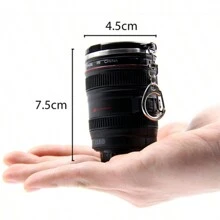 1pc Mini Camera/350ml Lens Shaped Coffee Cup, Suitable For Outdoor Travel, Camping And Back To School Season - Black - View 4