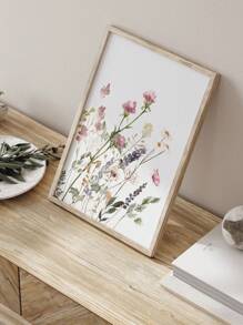 3 Pieces Wildflower & Butterfly Canvas Art Print Minimalist Botanical Poster Nordic Modern Art Painting Colorful Floral Wall Picture Girls Bedroom Decor Living Room Home Decor No Frame