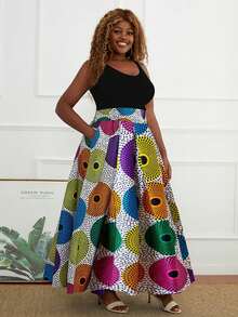 非洲安卡拉印花女式长裙