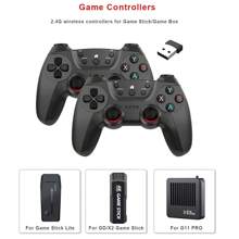 Wireless Gamepad Gaming Controller For Mobile Android Smartphone PC TV Box, 2.4G Dual Players Joystick Game Pad Remote Mando Wireless Gamepad For Android USB Double Controllers