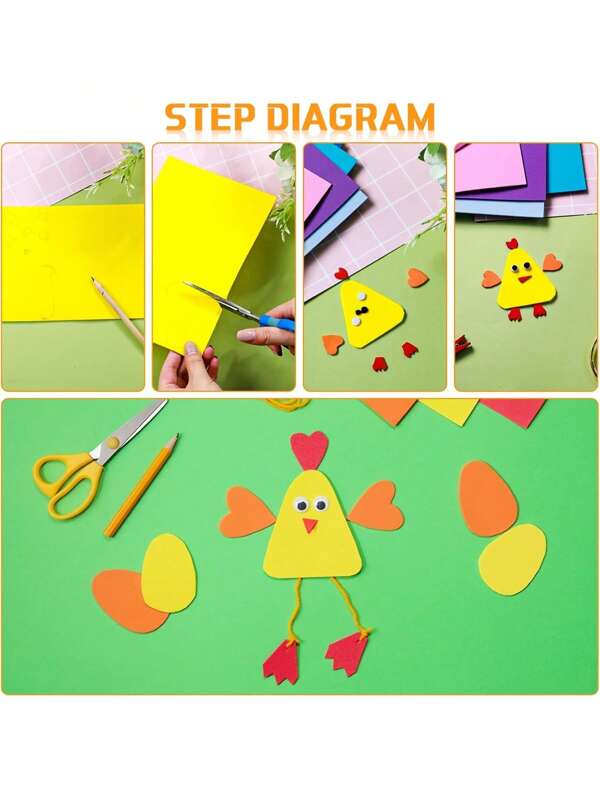 Papel esponja A4, várias cores disponíveis, papel grosso de espuma grande, adesivos de papel eva, materiais artesanais