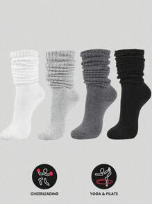 5 Pairs Of Autumn And Winter Women's Thick Warm Calf Socks, Suitable For All Seasons, Long Tube Pile Socks, Y2k