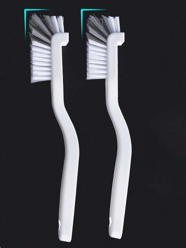 1pc/2pcs/3pcs Handle Cleaning Brush, Long Handle Brush For Crevices, Cup Lids, Seafood, Cleaning Kitchen, Bathroom, Grouting, Windows And Sinks - Durable Medium Bristle Cleaner Suitable For Bottles, Tile Lines, Window Tracks, Bathroom Crevice Brush, Crevices And Narrow Spaces