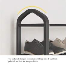 5 Tier Shoe Stand Rack Storage Compact Lightweight 20 Pairs Shelf Organizer - Black - View 10