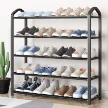 5 Tier Shoe Stand Rack Storage Compact Lightweight 20 Pairs Shelf Organizer - Black - View 4