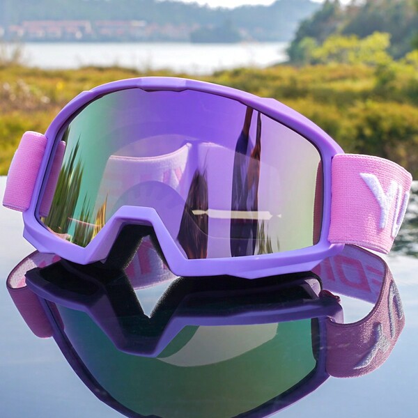 1pc Motorcycle Skiing Goggles Riding Glasses Protective Eyewear Impact-Resistant TPU Frame, Unisex