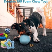 3/6/9pcs Puppy Teething Toys Set, Assorted Chew Toys With Rope, Treat Balls & Squeaky Toys, Durable Fabric Dog Toys For Puppy & Small Dogs, Ideal For Gifts