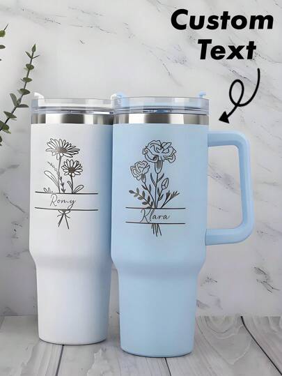 1 pièce Gourde en acier inoxydable de 40 oz personnalisée avec plusieurs photos et texte, conçue dans un style romantique avec un récipient intérieur en 304, parfaite pour la personnalisation avec plusieurs photos et un texte sincère. Le design romantique en fait l'idéal pour capturer des souvenirs et des messages significatifs, parfait pour des occasions comme les anniversaires, la Saint-Valentin, ou en tant que cadeau réfléchi pour les couples, les amis et les proches. Multifonctionnel, anti-moisissure, ornemental, adorable, moderne, pour les anniversaires, les fêtes de pendaison de crémaillère, les remises des diplômes, cuisine, salle à manger, chambre, bureau, salon, maison, jardin, salon de thé