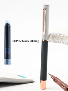 [Customized] Engraved On The Pen Shaft / Provide 1pc Elegant, Fashion, Beautiful Custom Ink Refillable Fountain Pen With 0.28mm Fine Nib / Smooth Writing, Comes With 30pcs Ink Cartridges 3.4mm In Diameter, Thoughtful Daily Writing/Calligraphy Pen, Personalized Gift For Valentine's Day, Christmas, Father's Day, Teacher's Day, Thanksgiving Back To School
