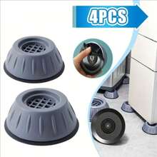 4 Pcs Shock And Noise-Proof Washing Machine Support, Noise Reducing And Anti Slip Anti Vibration Rubber Washing Machine Feet Pads, Anti-Walk Dryer Washer Vibration Pads, Washing Machine Stabilizer