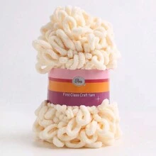 圆形羊毛纱，DIY 甜甜圈耳朵纱，手工编织粗羊毛纱，家居枕头毯围巾纱 - A - 查看 4