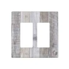 1pc White Gray Wood Wooden Grain Light Switch Plate Wall Plate Cover Decorative Light Switch Cover Wall Plate Cover Switch Cover Wall Plate