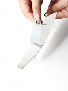 1 pezzo Cuscinetto di levigatura e lima per unghie in acciaio inossidabile semicircolare (pezzi di lima per unghie di ricambio venduti separatamente)