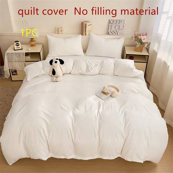 1pc Simple Solid Color Halloween Duvet Cover, Modern Romantic Polyester Home Bedding, Washable, Soft & Breathable, Zipper Closure, No Filling, Fits Twin, Queen, King, Full Size Beds, Suitable For Bedroom, Guest Room, Dorm, All Seasons