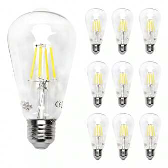 Aigostar Lampara Foco Vintage Led Ahorrador St64 E27 8w 10pcs