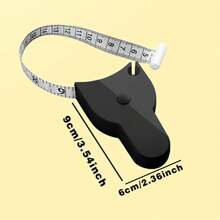 Automatic Retractable Body Measure Tape - 60 Inch Telescopic Self Measuring Tape For Body Measurement And Weight Loss, Lock Pin And Push-Button Sewing Tapes-YAWALL(White) - Unique Name Initials Meaning Style - Black-white Marble - View 3
