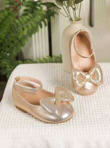 Toddler Girls' Casual Princess Style Flat Shoes, Spring/Summer - Gold - View 6