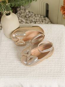 Toddler Girls' Casual Princess Style Flat Shoes, Spring/Summer - Gold - View 3