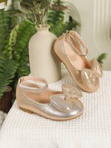 Toddler Girls' Casual Princess Style Flat Shoes, Spring/Summer - Gold - View 4