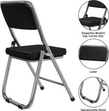 Silla plegable de 4 piezas, silla para visitas, silla plegable acolchada, silla plegable para comedor, sillas plegables adecuadas para la cocina, interior y exterior